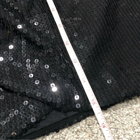 Gudi Faux Wrap Black Sequin Skirt - Picture 12 of 16